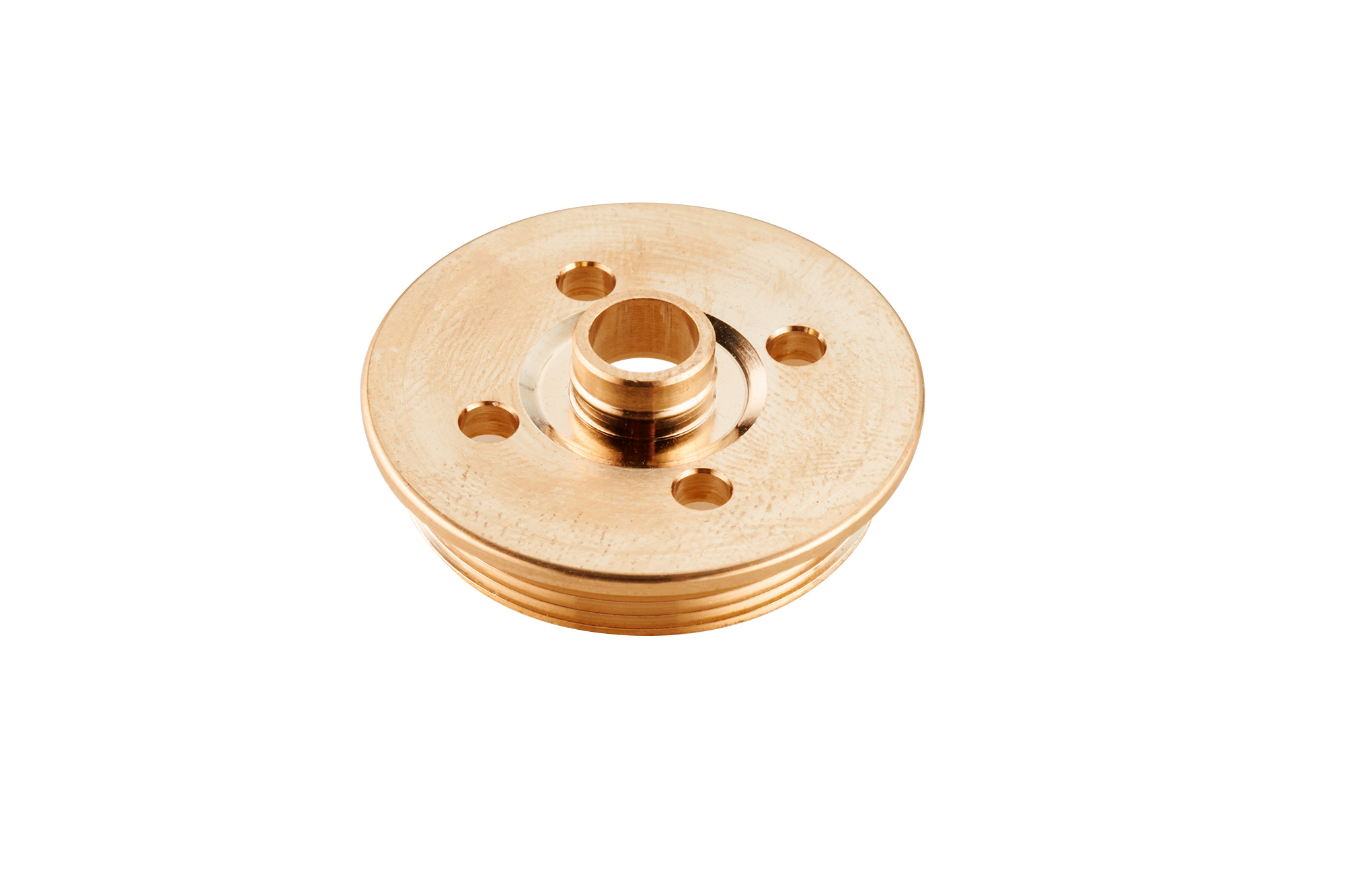 Nahaufnahme Durchfluss CuZn42 Dreh- und Frästeil, Form- und Lagetoleranz